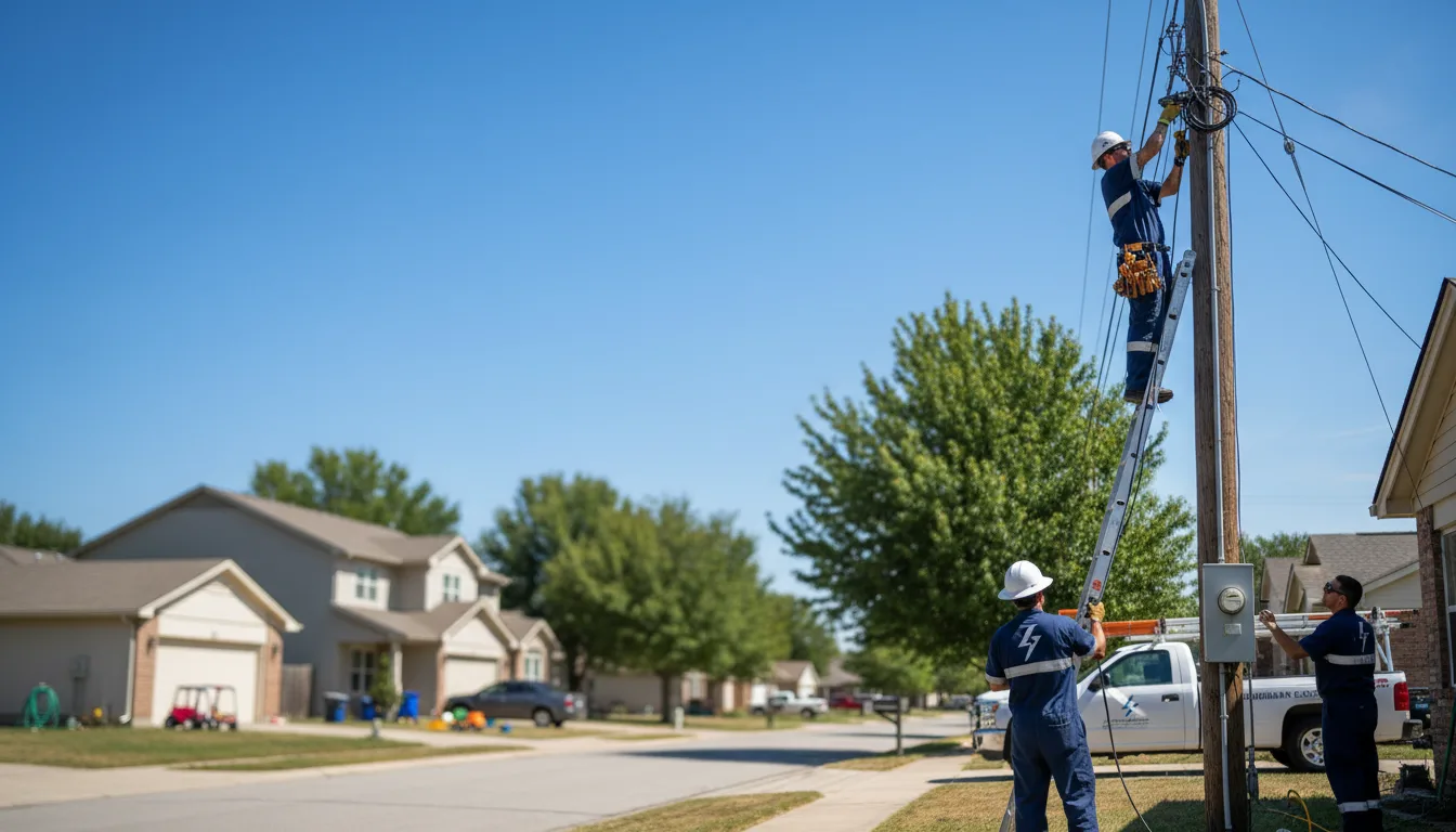 Residential electrician providing installation services in Kennedale, TX